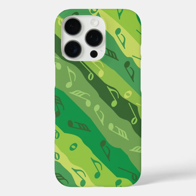 Music Note Stripes Greens Case-Mate iPhone Case (Back)