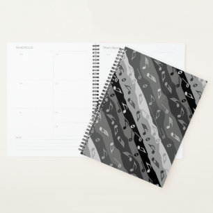 Music Note Stripes Planner