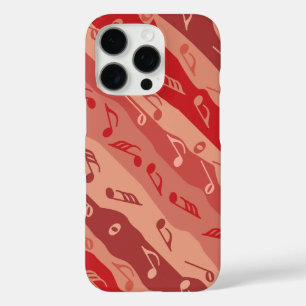 Music Note Stripes Reds iPhone 16 Pro Case