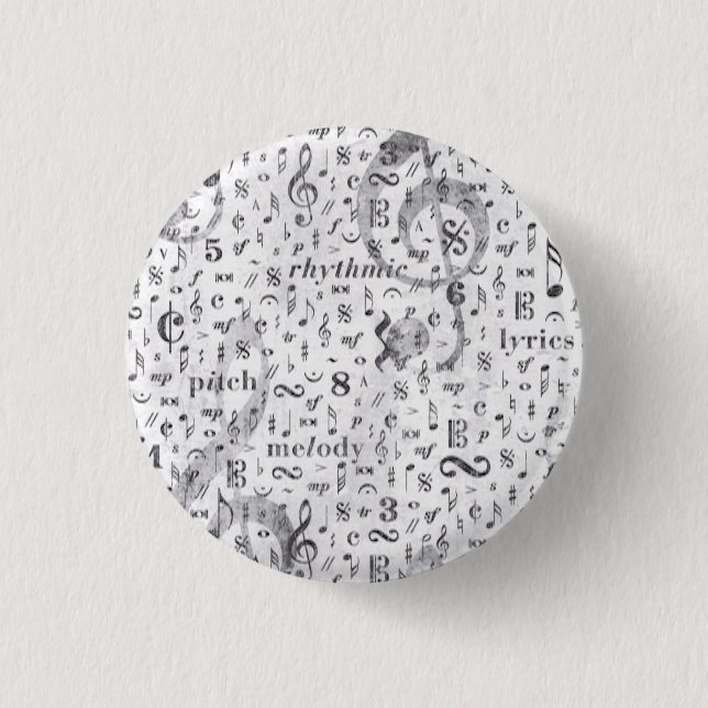 Music Note & Symbol Button (Front)