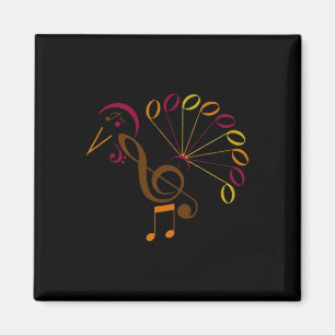 Music Note Symbol Turkey Music Teacher Thanksgivin Magnet