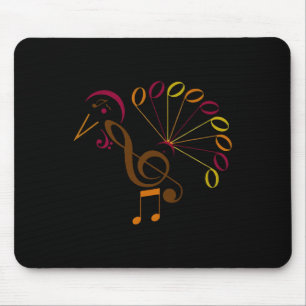 Music Note Symbol Turkey Music Teacher Thanksgivin Mouse Pad