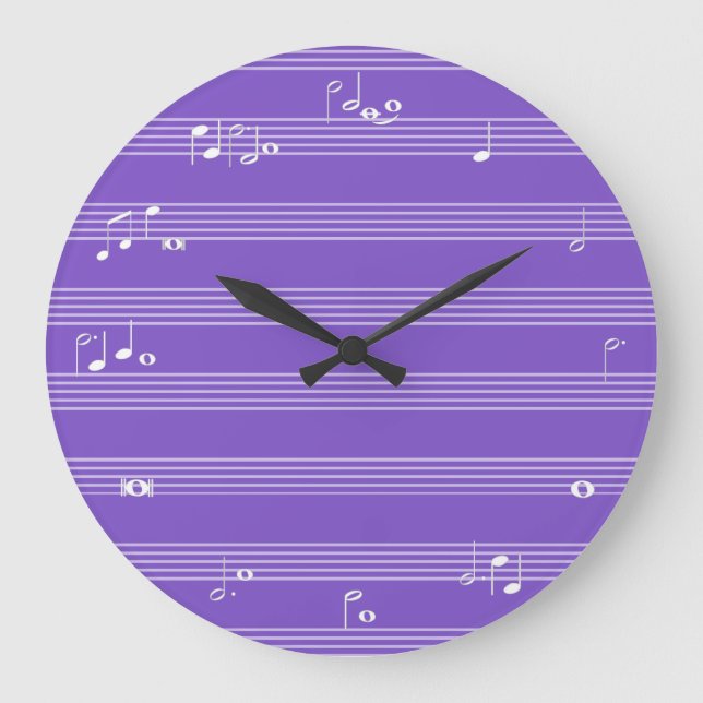 Music note time clock - purple (Front)