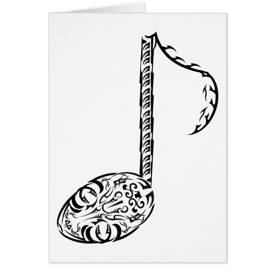 Music Note Tribal Design Card