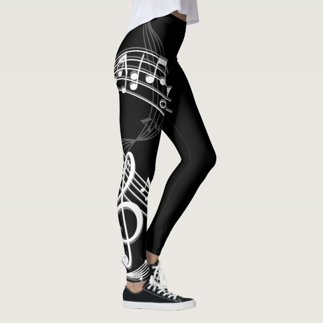 Music Notes Abstract III Leggings (Right)