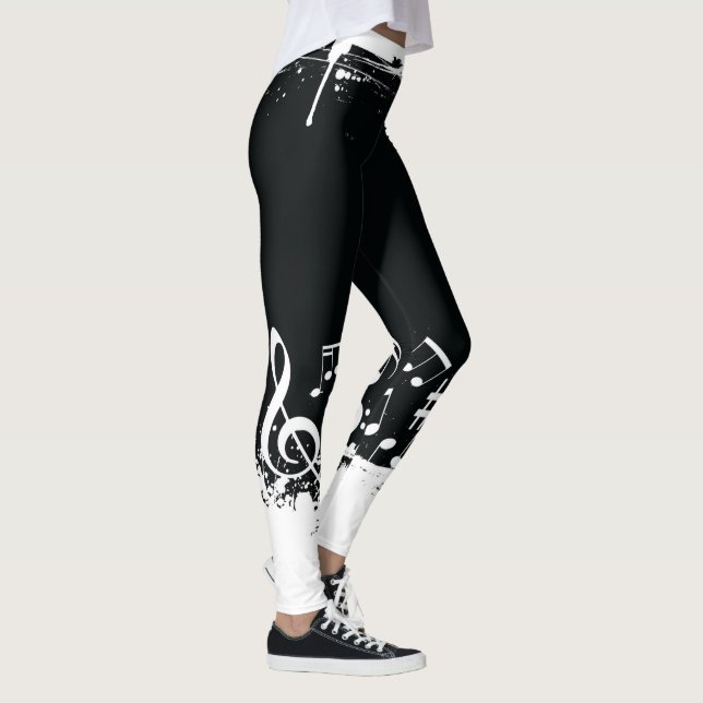 Music Notes Abstract Leggings (Right)