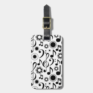 Music Notes and Clefs Luggage Tag