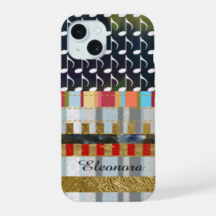 music-notes and stripes pattern cool iPhone 15 case