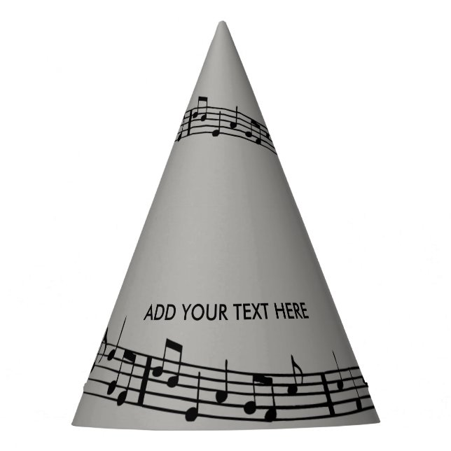 MUSIC NOTES AND VIOLIN/CELLO PARTY HATS DESIGN (Front)