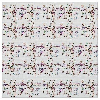 music notes art fabric