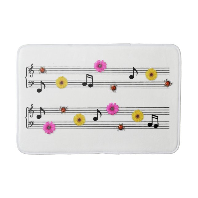 Music Notes Bath Mat (Front)