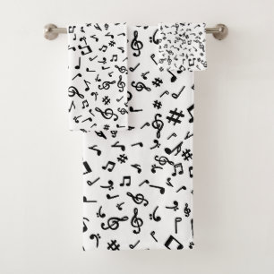 Music Notes Bath Towel Set
