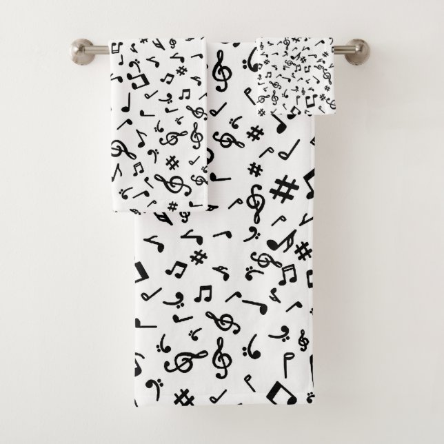 Music Notes Bath Towel Set (Insitu)