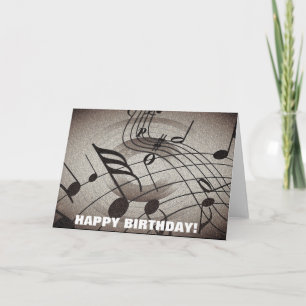 Music Notes Birthday Greeting Card