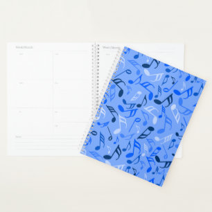 Music Notes Blue Planner