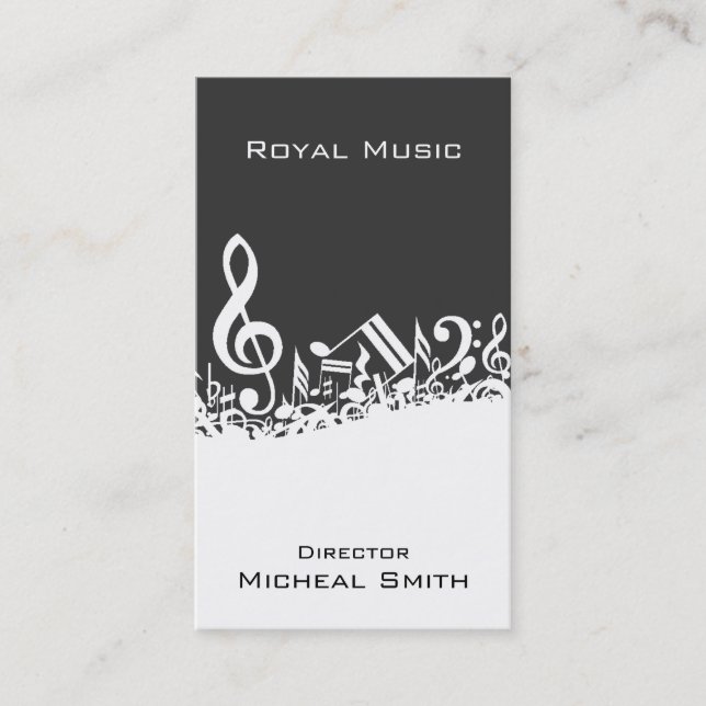 Music Notes Business Card (Front)
