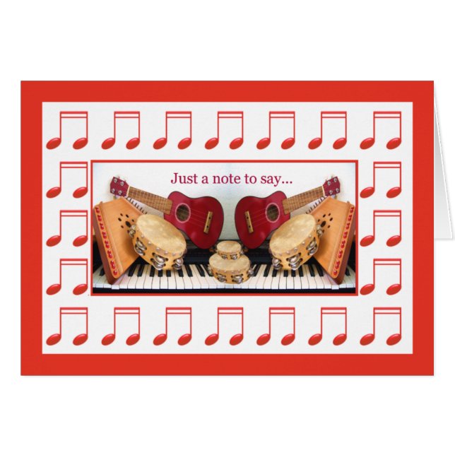 MUSIC NOTES ~ Card (Front Horizontal)