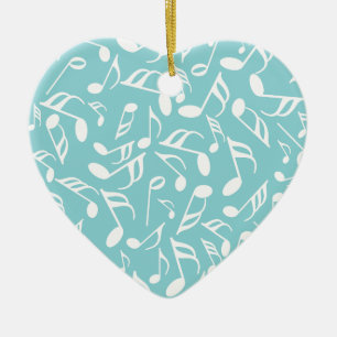 Music Notes Ceramic Ornament