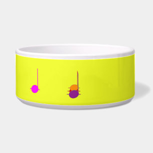 Music Notes Ceramic Pet Bowl