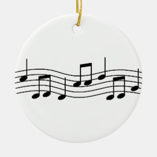 Music Notes Ceramic Tree Decoration