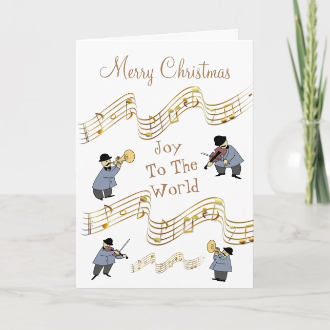 Music Notes Christmas Musicians Joy To the World (Front)