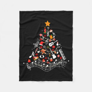 Music Notes Christmas Tree Musical Teacher Music X Fleece Blanket