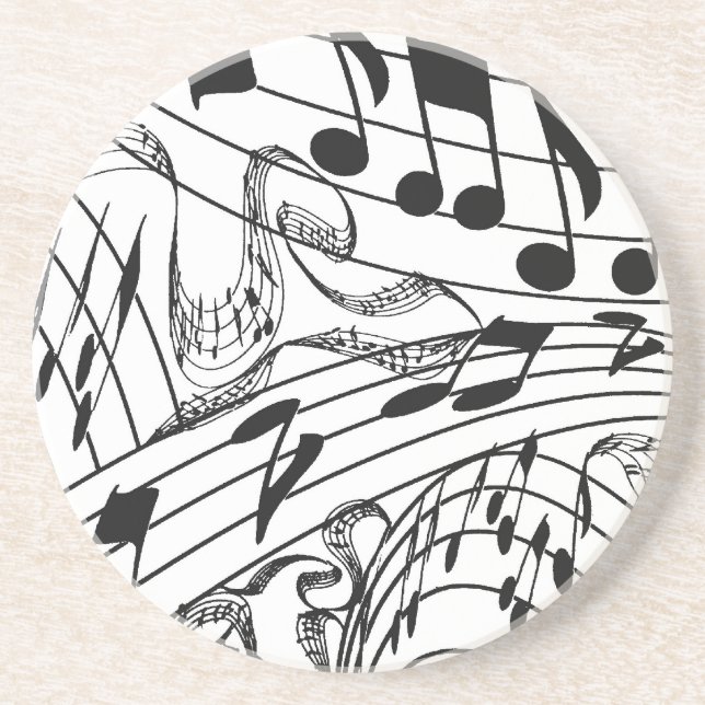 MUSIC NOTES-COASTER-WHITE COASTER (Front)