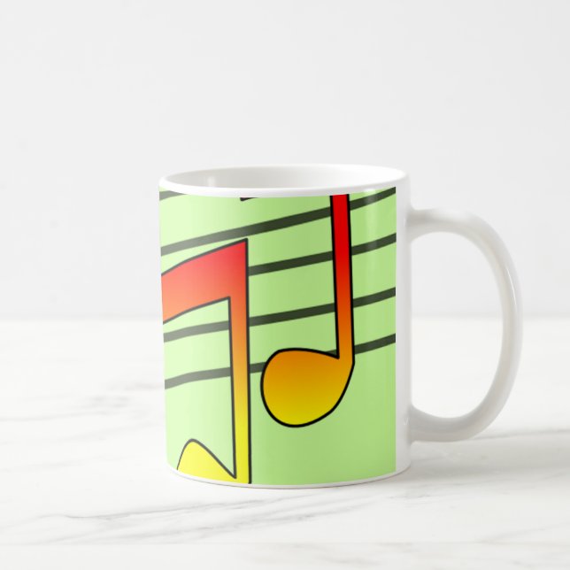 Music Notes Coffee Mug (Right)