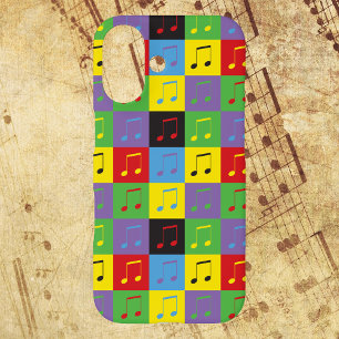 Music Notes Colourful 8th Pop Art Pattern iPhone 16 Case