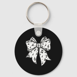 Music Notes Coquette Bow Music Teacher School Musi Key Ring