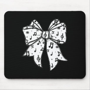 Music Notes Coquette Bow Music Teacher School Musi Mouse Pad
