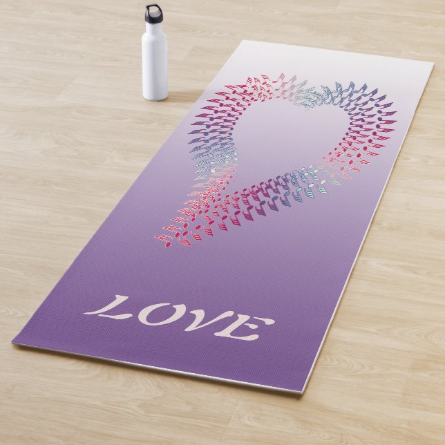 Music Notes Create a Heart Yoga Mat (In Situ)