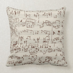 Music notes cushion