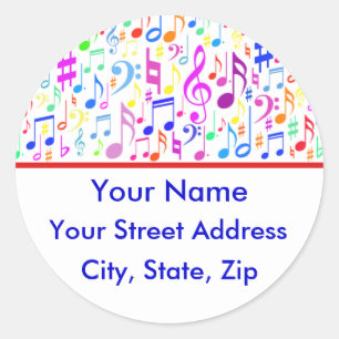 Music Notes Customisable Sticker