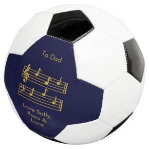 MUSIC NOTES D.A.D IN DARK NAVY BLUE AND GOLD SOCCER BALL