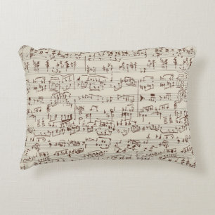 Music notes decorative cushion