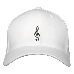 Music Notes Embroidered Cap