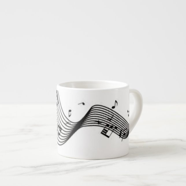 Music Notes Espresso Cup (Front Right)