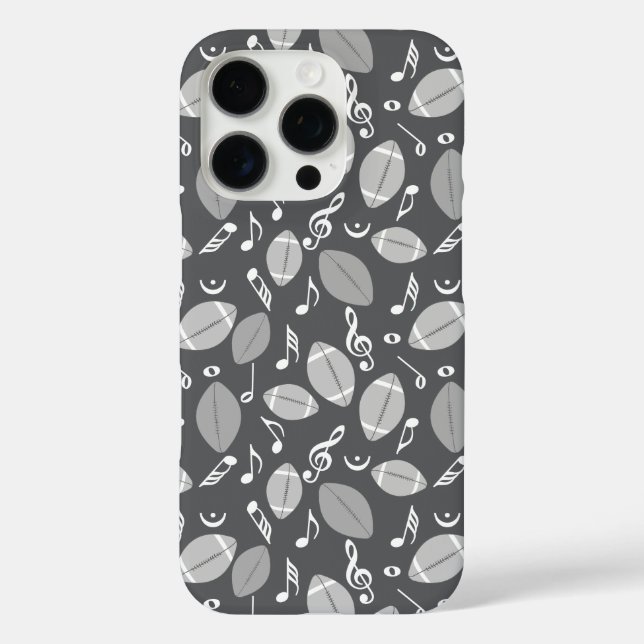 Music Notes Footballs Case-Mate iPhone Case (Back)