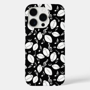 Music Notes Footballs iPhone 16 Pro Case