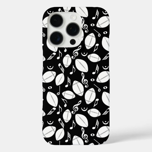 Music Notes Footballs Case-Mate iPhone Case (Back)