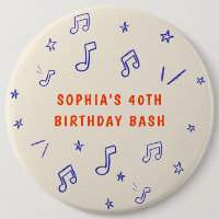 Music Notes Hand-Drawn Illustrations 40th Birthday