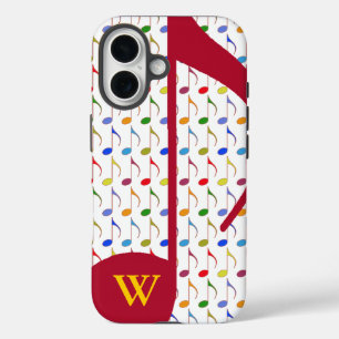 music notes in colours iPhone 16 case