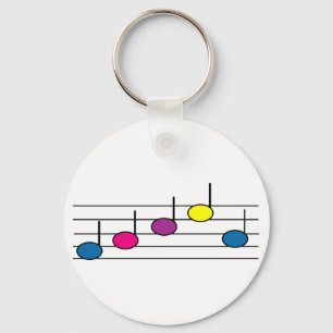 Music Notes Key Chain