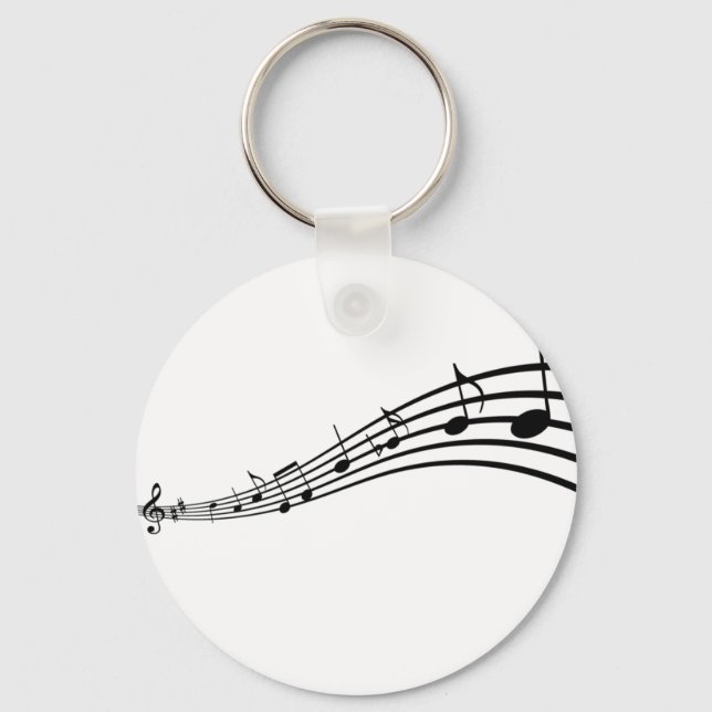 music notes key ring (Front)