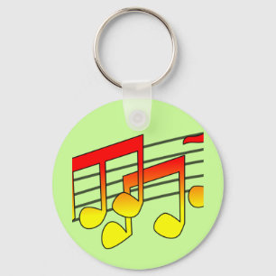 Music Notes Key Ring