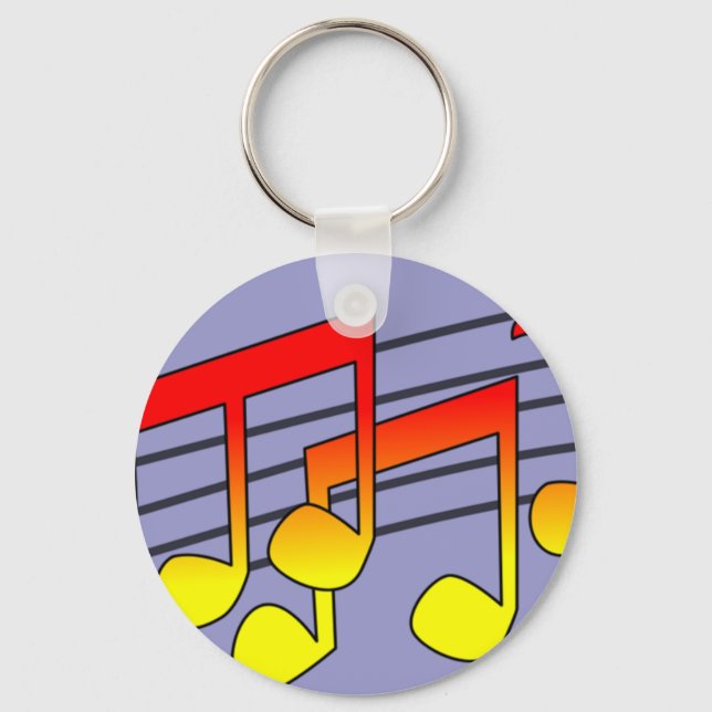 Music Notes Key Ring (Front)