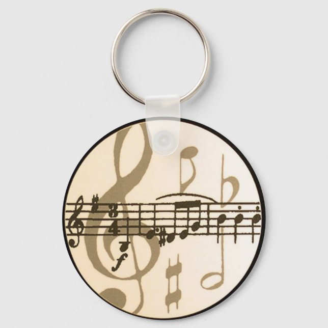 Music Notes Key Ring (Front)