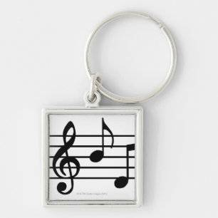 Music Notes Key Ring
