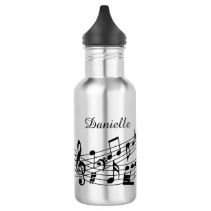Music Notes Monogram Script Name 532 Ml Water Bottle